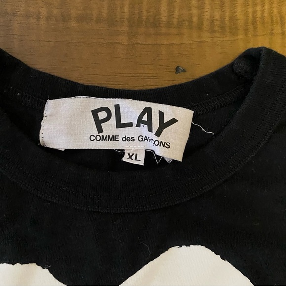 Comme Des Garcons Play CDG Play White Heart Red Emblem Sz XL 👉Like Sz M 👈 - Picture 5 of 5